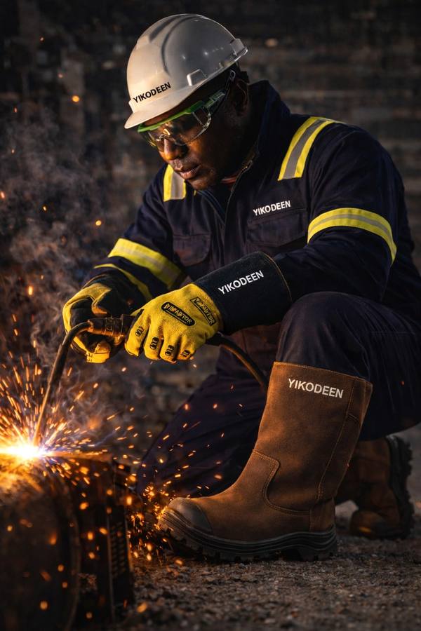 YIKODEEN branded worker in full PPE