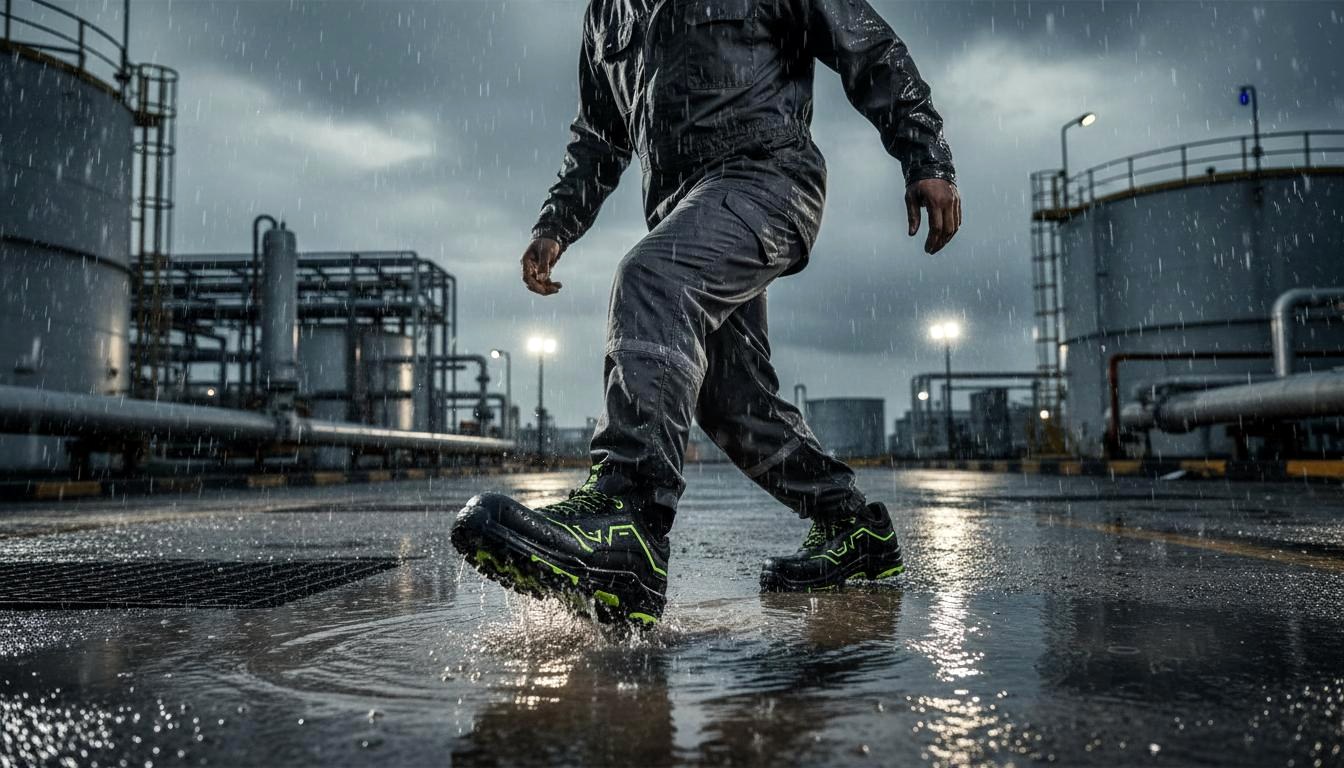 Boots in rain